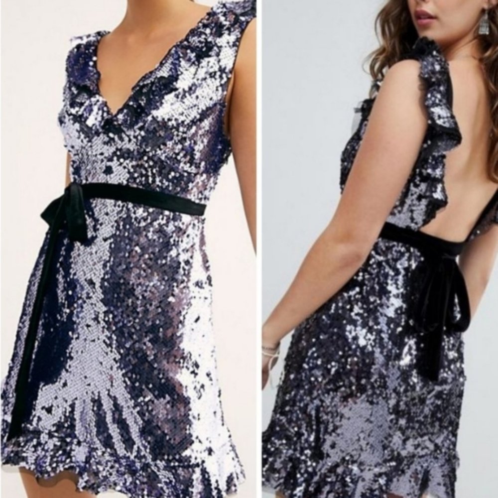 FREE PEOPLE Purple Siren Mini Dress Size 6